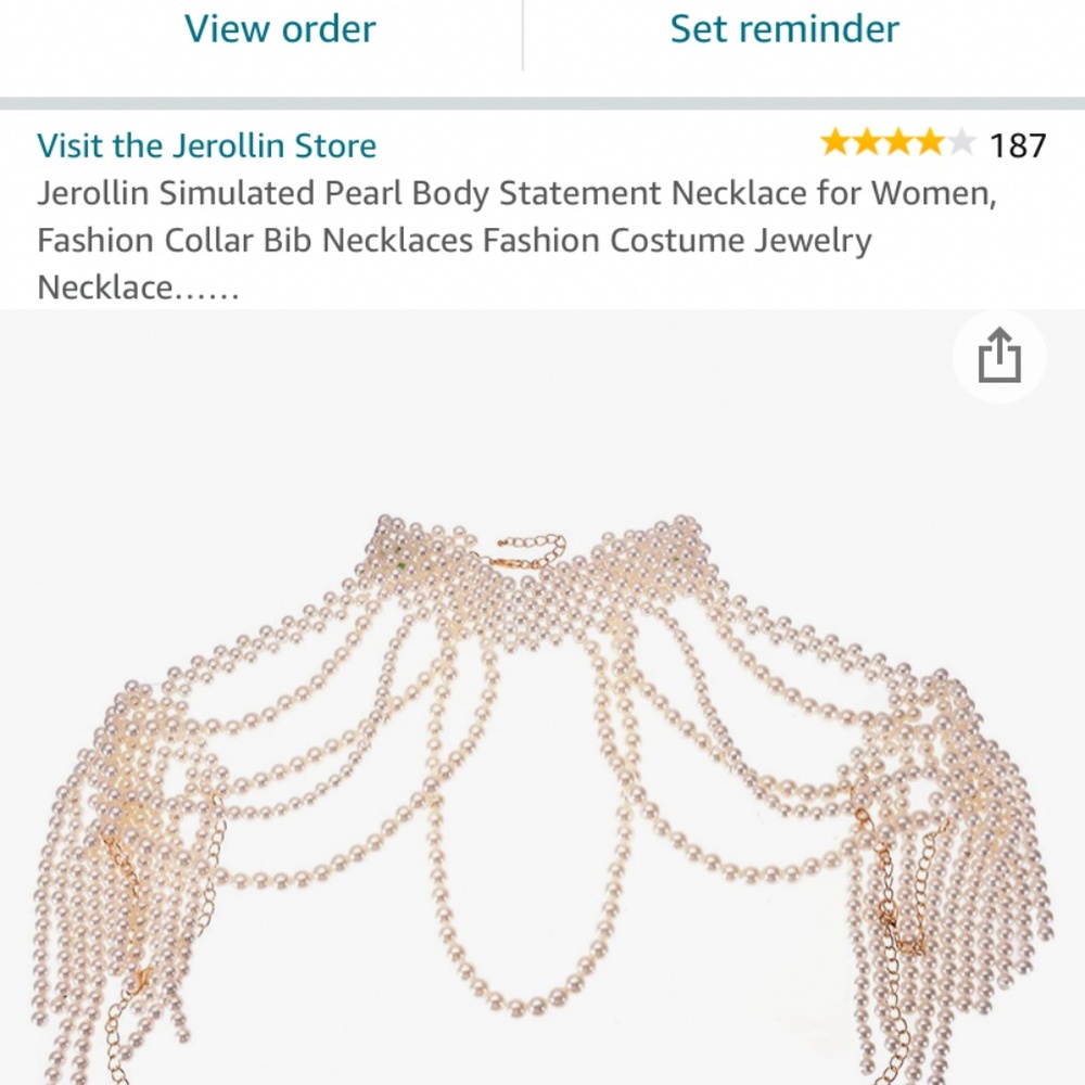 Pearl body necklace